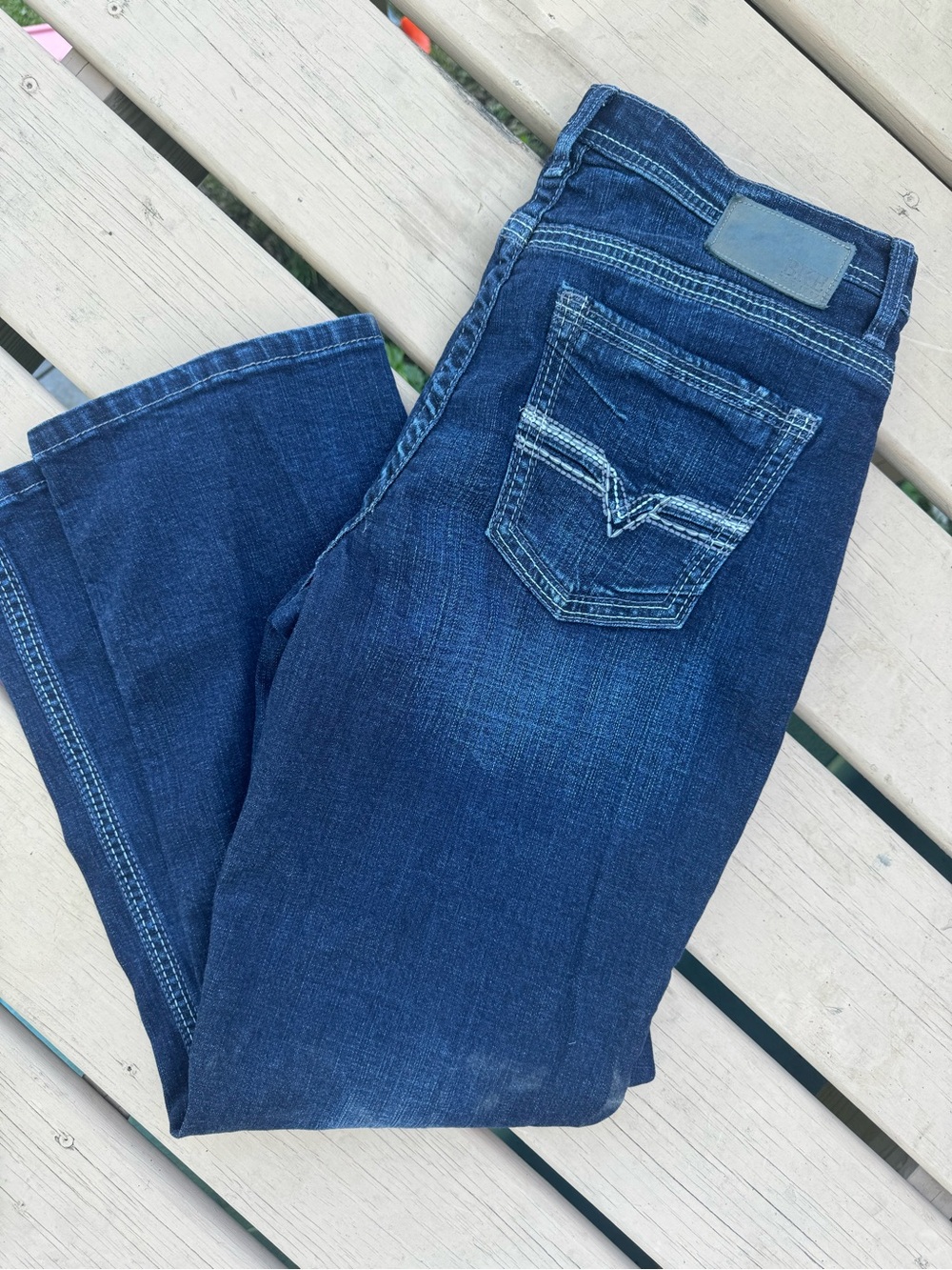 Men's Dark Blue Bootcut Jeans from buckle size 33/30